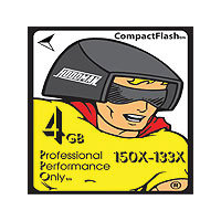 Hoodman Pro 4 GB, 150x - 133x High Speed Compact Flash Memory Card image
