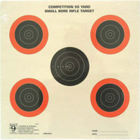 Hoppe's Red Fluorescent 50 Yard Sighting in Targets, Five Bulls, Pack of Twenty