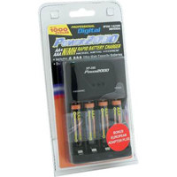 Adorama 4 AAA Nickel Metal Hydride (NiMH) 850mAh Rechargeable Batteries, with 110/220v Battery Charger image