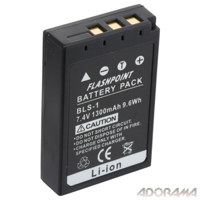 Adorama Replacement Lithium Ion Battery for Olympus BLS-1, 1400mAh, 7.2 Volts image