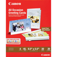 Canon All Occasion 8.5" x 11" Photo Greeting Cards, 20 Sheets image