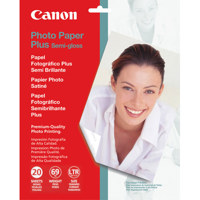 Canon Photo Paper Plus, Borderless, Semi Glossy Inkjet Paper, 8.5" x 11", 20 Sheets image