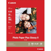 Canon Photo Paper Plus Glossy II Inkjet Paper, 8" x 10", 20 Sheet Pack image