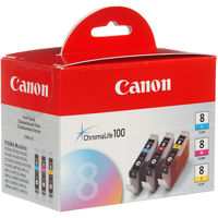 Canon CLI-8 3-Color Ink Kit with Cyan, Magenta & Yellow Inks