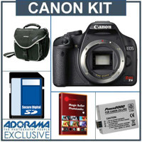 Canon EOS Digital Rebel T1i SLR Camera Body KIT, USA Warranty - Black Finish - with 4 GB SD Memory Card, Spare LP-E5 Lithium-Ion Rechargeable Battery, Slinger Camera Bag