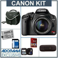Canon EOS Rebel T1i EF-S Digital SLR Camera/ Lens Kit Black with 18-55mm Lens.8GB SD Memory Card, Spare LP-E5 Lithium-Ion Rechargeable Battery, Slinger Camera Bag, USB 2.0 SD Card Reader, Professional Lens Cleaning Kit