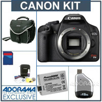 Canon Digital Rebel T1i SLR Camera Body Kit, - Black Finish - Refurbished - with 8 GB SD Memory Card, Spare LP-E5 Lithium-Ion Rechargeable Battery, Slinger Camera Bag,,USB 2.0 SD Card Reader, Digital Camera & Lens Cleaning Kit