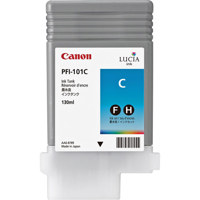 Canon PFI-101C Cyan Ink Tank for the imagePROGRAF iPF5100 and iPF5000 Inkjet Printers, 130 ml.