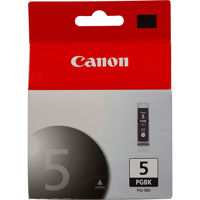 Canon PGI-5 Pigment Black Ink Cartridge for Many Pixma Series Inkjet Printers.