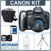 Canon PowerShot SX20 IS, Digital Camera Kit, with 8GB SD Memory Card, Camera Case, Table Top Tripod, USB 2.0 SD Card Reader, Professional Lens Cleaning Kit