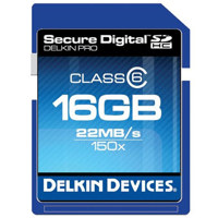 Delkin 16 GB Secure Digital High Capacity (SDHC) Class 6 Memory Card image