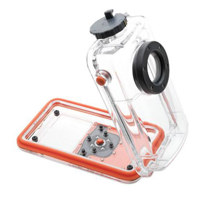 Pure Digital Technologies Flip Video Underwater Case For The 2nd Generation Flip Ultra and Flip UltraHD Camcorders with Maximum 30 ft. Depth, Clear / Orange
