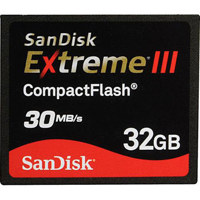 SanDisk 32 GB Extreme III Compact Flash Memory Card image