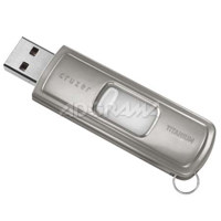 SanDisk 2 GB Ultra Cruzer Titanium with U3 Technology, USB Flash Drive Storage Device, Enhanced for Windows ReadyBoost image