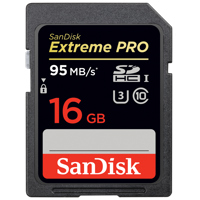 SanDisk 16GB ExtremePRO SDHC Memory Card, 95MB Read Speed