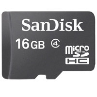 SanDisk 16GB microSDHC, Class 4 Memory Card
