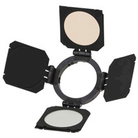 IDX 2 Leaf Barn Door &amp; Filter Set, with 2 Filter Rings, for the X3-Light image