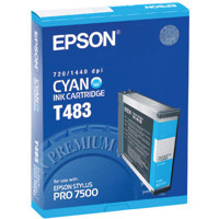 Epson Cyan Ink Cartridge for the Stylus Pro 7500 Inkjet Printer.