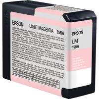Epson Light Magenta 80 ml UltraChrome K3 Ink Cartridge for the Stylus Pro 3800 Wide Format Inkjet Printer. image