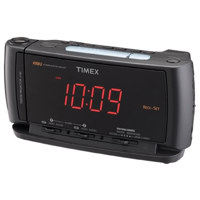 Timex Redi Set Dual Alarm Clock Radio with Soothing Sounds, Removable/Rechargeable Flashlight, Extreme Battery Back-up, Automatic Time Setting System