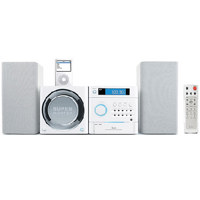 iLuv i7500 2.1 Channel Mini Audio System with MP3 Playback Capability and iPod Docking Station, White.