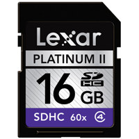 Lexar 16GB 60x Platinum II Series, Secure Digital High Capacity (SDHC) Memory Card