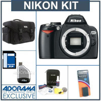 Nikon D60 Digital SLR Camera Body Kit, - Refurbished by Nikon USA - with 8 GB SD Memory Card, Spare EN-EL9 Lithium-Ion Rechargeable Battery, Nikon Gadget Bag,USB 2.0 SD Card Reader, Professional Lens Cleaning Kit