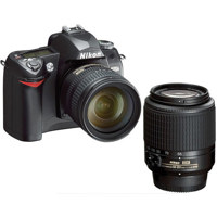 Nikon D70s Digital SLR Camera, 2 Lens Kit with 18-70mm f/3.5-4.5G ED IF AF-S DX &amp; 55-200mm f/... image