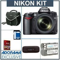 Nikon D90 Digital SLR Camera/ Lens Kit, with AF-S DX NIKKOR 18-105mm f/3.5-5.6G ED VR Lens, 4GB SD Memory Card,Spare EN-EL3e Lithium-Ion Rechargeable Battery, Slinger Camera Bag, USB 2.0 SD Card Reader