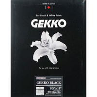 Pictorico Gekko Black, MonoChrome Matte Surface Inkjet Photo Paper, 330gsm, 14 mil., 8.5" x 11", 20 Sheets. image