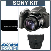Sony Cyber-shot DSC-HX1 High Zoom Digital Camera kit, - Black - with 2GB Memory Stick, Camera Case
