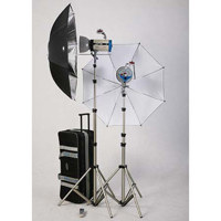 JTL DL-600 Versalight D Kit with Two Versalight D300 Strobes, Digital Remote Controller, Stands, Umbrellas &amp; Cases image