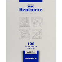 Kentmere Fineprint VC, Variable Contrast Double Weight Fiber-Based Glossy Paper, 8x10", 100 Sheets