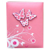 Kleer-Vu Photo Brag Book Album with Hard Cover, Kate Summer Collection, Pink, Holds 36 4x6" Photos, 1 Per Page.