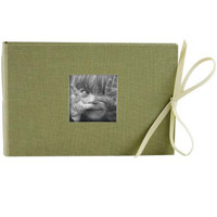Kolo Noci Brag Book, 4-1/4" x 6½" Picture Album, Sage Covers with Soft White Pages, Holds 24 4x6" Photos, 1 Per Page.