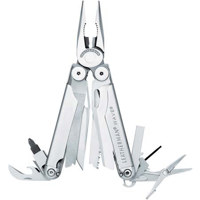 Leatherman Wave Multi-Tool, Stainless Steel with Needlenose Pliers Head & 17 Components with Nylon Sheath, Closed Length 4