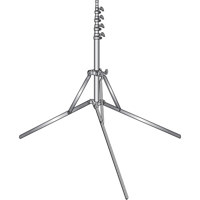 Lowel Uni-stand, 7'-11' Lightstand with 5/8" Mounting Stud, 5 Section with 4 Risers, Gun Metal Gray. image