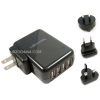 Lenmar AC Travel Adapter for up to Four USB Powered Devices, Color; Black image