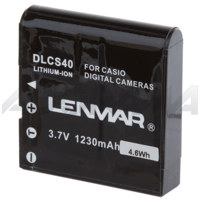 Lenmar No Memory Lithium-Ion Digital Camera Battery, Replaces Casio NP-40BA, 3.7v 1230mAh