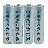 Lenmar PRO410B AAA No-Memory PRO Rechargeable Batteries, 1.2 volt Nickel Metal Hydride (NiMh), 1000 mAh, Pack of Four.