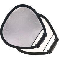 Lastolite 18" Mini Tri Grip Collapsable Triangular Reflector, Silver / White, with Built-in Holder. image