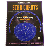 Meade Star Chart and Flashlight Set, with 21 Page Star Chart Book and Red/White 16 LED Flashlight