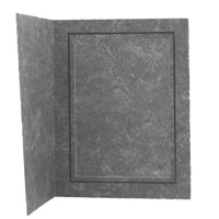 Adorama Picture Folder Frame, Black Marble with Inner Gold Border, for a 5" x 7" Photo image
