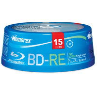 Memorex Blu-ray Disc, Single Layer 25 GB 2x, Rewritable, 15 Pack Spindle