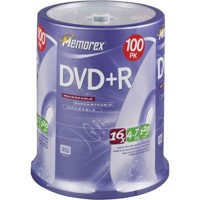 Memorex Disk 16x DVD+R 4.7GB 100 Pack Spindle