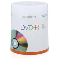 Memorex Disk DVD-R (4.7GB) 16x with Spindle, 100 Pack
