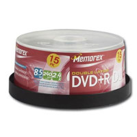 Memorex Disk 2.4x DVD+R 8.5GB Double Layer - 15 Pack Spindle