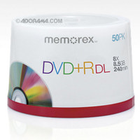 Memorex Disk 2.4x to 8x DVD+R 8.5GB Double Layer - 50 Pack Spindle image