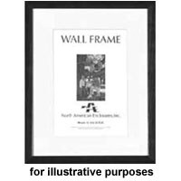 North American Enclosures Regal Series, Wood Wall Frame, 14" x 20" with a Mat for 2 - 8" x 10" Photos, Width &frac34;", Color: Black image