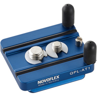 Novoflex Q=base 2" Plate with 1/4" and 3/8" Camera Screws and Adjustable No-Twist Pins